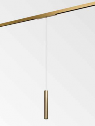 Wisząca oprawa LED złota tuba do systemu szynowego magnetycznego Azzardo SIGMA ANGOLA TRACK MAGNETIC PENDANT 12W CCT BLUETOOTH GOLD AZ7206