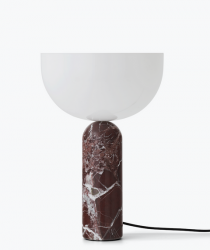 Lampka stołowa nocna półokrągła marmurowa nowoczesna designerska dekoracyjna na komodę 45cm Kizu 20414 New Works