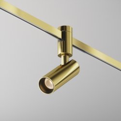 Ścieżka świetlna lampa szynowa regulowana LED aluminium mosiądz Focus LED MAYTONI TR144-1-5W2.7K-W-BS-DE 