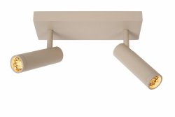 Nowoczesny plafon lampa sufitowa podwójna na wysięgniku szara regulowana tuba uniwersalna minimalistyczna aluminiowa GRADO 22974/02/41 Lucide