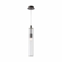 Lampa wisząca tuba pojedyncza kryształowa Aria 1226 Zuma line jadalniana nad stół