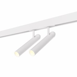 Reflektor do szynoprzewodu magnetycznego podwójny LED biała tuba minimalistyczna nowoczesna regulowana On-Off M0048N MAXLIGHT