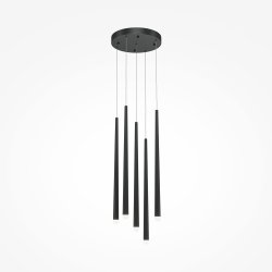 Lampa wisząca sopel LED aluminium czarna regulacja wysokości nad stół dekoracyjna Cascade MAYTONI MOD132PL-L28BK2