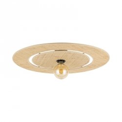 Nowoczesny plafon beżowy okrągły 60cm słomkowy abażur w stylu boho industrialny CALMA 11351 TK-Lighting