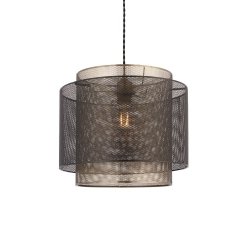 Lampa wisząca okrągła czarna metalowa w stylu przemysłowym designerska nowoczesna Plexus 72829 ENDON
