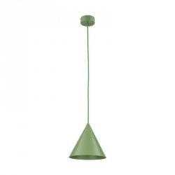 Lampa wisząca stożkowy klosz w zieleni do designerskich art deco wnętrz CONO S 10885 TK-LIGHTING