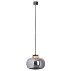 Lampa wisząca BOOM LED przydymiony klosz mosiądz 35 cm 9969P/B smoky Step Into Design