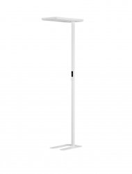 Lampa podłogowa biurowa aluminiowa biała LED minimalistyczna uniwersalna możliwość ściemniania czujnik obecności Luces Exclusivas