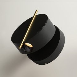 Nowoczesny kinkiet ścienny LED minimalistyczny czarno-mosiężny aluminium Nuance MAYTONI MOD180WL-L4B3K
