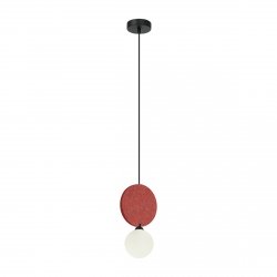 Nowoczesna lampa wisząca kula Andrea Italux PND-59779-1M-RED czarny/czerwony