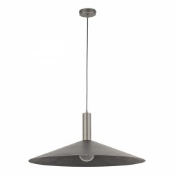 Lampa wisząca zwis pojedynczy talerz Capri M Sigma 41013 srebrna jadalniana nad stół