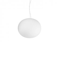 Minimalistyczna Biała Lampa Wisząca Nowoczesna Szklana Kula COTTON SP1 D30 297767 IDEAL LUX