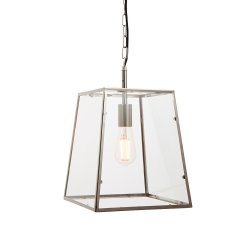 Lampa wisząca na łańcuchu szklana niklowana klasyczna uniwersalna minimalistyczna HURST 76225 ENDON