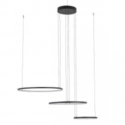 Nowoczesna czarna lampa wisząca LED potrójny okrąg CIRCOLO 11648 Nowodvorski Lighting