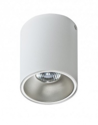 Nowoczesna lampa sufitowa plafon tuba biała + aluminium REMO AZ0819 + AZ0821 AZZARDO