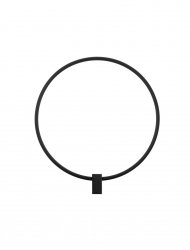 Kinkiet ścienny LED ring okrąg aluminiowy czarny minimalistyczny nowoczesny podświetlający ścianę możliwość ściemniania DRASIRA LE45456 Luces Exclusivas