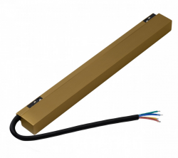 Złoty zasilacz wewnętrzny wpinany w szynę do systemu szynowego magnetycznego Azzardo SIGMA TRACK MAGNETIC DRIVER 200W GOLD AZ7083