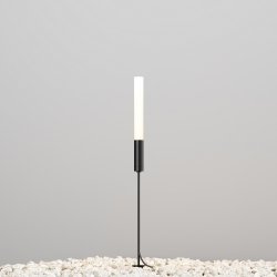 Minimalistyczne oświetlenie zewnętrzne słupek LED grafit aluminium mniejszy Flare MAYTONI O487FL-L3GF3K