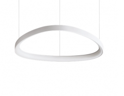 Designerska biała lampa wisząca LED okrągła ring nowoczesna dekoracyjna Gemini sp d061 dali/push 3000k 304717 Ideal Lux 