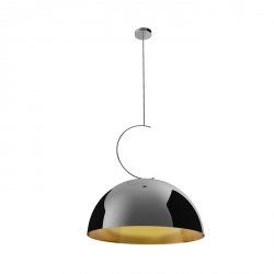 Nowoczesna Lampa Wisząca Czarno Złota Kopuła TWENTY P0464 MAXLIGHT