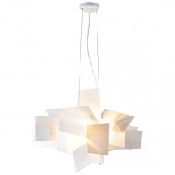 Designerska Lampa Wisząca FAME Biała Geometryczny Wzór 