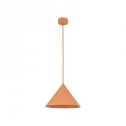 Lampa wisząca pomarańczowa stożkowy klosz do designerskich art deco wnętrz CONO M 11384 TK-LIGHTING