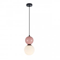 Lampa wisząca Italux Mastal PND-36603-1S-BK-PK Czarno-Różowa