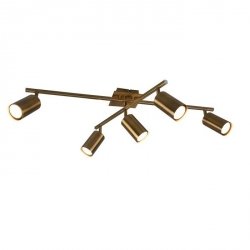 Lampa Sufitowa Natynkowa Plafon Złoty TRIO MARLEY 612400504