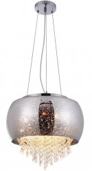 KRYSZTAŁOWA LAMPA WISZĄCA MILAGRO STARLIGHT ML241 GLAMOUR CHROMOWANE SZKŁO