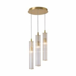 Lampa wisząca Aria 1221 Zuma line kryształowa mosiądz jadalniana nad stół