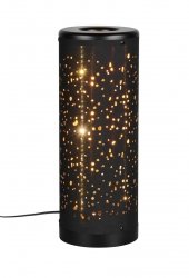 Lampa stołowa nocna dekoracyjna LED designerska nowoczesna na komodę czarna tuba TACO R52801002 Rl