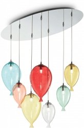 NOWOCZESNA LAMPA WISZĄCA CLOWN 100937 IDEAL LUX MULTIKOLOR 