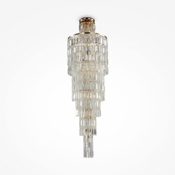  Lampa Wisząca Sufitowa Żyrandol Glamour Kryształowy Złoty Niagara MAYTONI DIA003-PT50-G