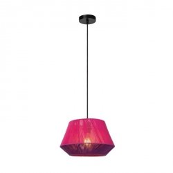 Różowa Lampa Wisząca Boho Bawełniana JESSICA 10421/30/66 LUCIDE