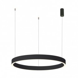 Czarna Nowoczesna Okrągła Lampa Wisząca LED BRASCO DOWN PND-56215-080RPP-BK-3KS4K-TRDIMM ITALUX