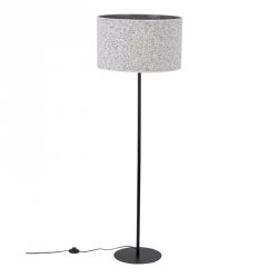 Lampa podłogowa stojąca abażurowa szara minimalistyczna klasyczna ponadczasowa dekoracyjna VELLUM 16166 TK-LIGHTING