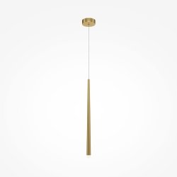 Lampa wisząca sopel nowoczesna minimalistyczna LED aluminium mosiądz regulacja wysokości do jadalni salonu Cascade MAYTONI MOD132PL-L6BSK