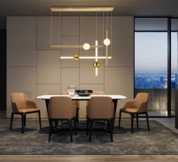  Dekoracyjna lampa wisząca LED mosiądz 79cm O-LINE ST-1691S-4 Step Into Design