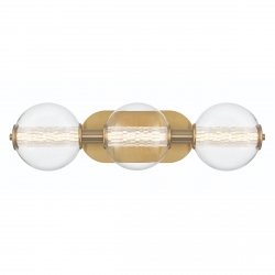 Kinkiet szklany szczotkowane złoto Atomo Elstead Lighting QN-ATOMO-3W-BG