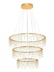 Elegancka Złota Lampa Wisząca w Kształcie Okręgów Glamour Luces Exclusivas HUARAZ LE44454