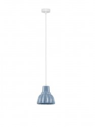 Lampa wisząca niebieska ceramiczna z ryflowaniem dekoracyjna nowoczesna designerska Luces Exclusivas
