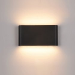 KINKIET ELEWACYJNY ITALUX ROMANO PL-266B CZARNY LED NOWOCZESNY OŚWIETLENIE DEKORACYJNE