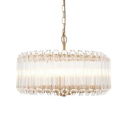Szklana lampa wisząca glamour mosiężna okrągła designerska nowoczesna Valentina 117515 ENDON