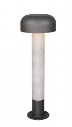 Nowoczesny słupek ogrodowy szary kształt grzybka klasyczny minimalistyczny aluminiowy betonowa podstawa FRASER IP54 562560178 Trio