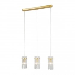 Lampa wisząca Italux Merto PND-40930-3B-GD Złota Listwa 3xE14 nad wyspę stół