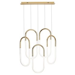 Desinerska Złota Lampa Wisząca MAXLIGHT OLIVIA P0430D LED Nowoczesna