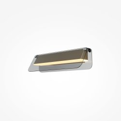 Nowoczesny kinkiet ścienny designerski LED metalowy czerń i mosiadz dekoracyjny Flat MAYTONI MOD296WL-L6BS3K