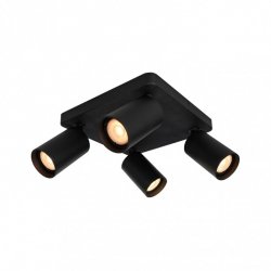 Czarna Lampa Sufitowa Plafon NESTO SPL-23436-4S-BK ITALUX