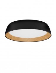 Nowoczesny plafon LED w stylu loft z elementem drewnianym CARACOLLO LE44808 Luces Exlusivas