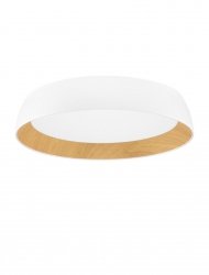 Nowoczesny plafon LED w stylu loft z elementem drewnianym CARACOLLO LE44812 Luces Exlusivas